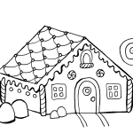 Line Drawn Gingerbread House
